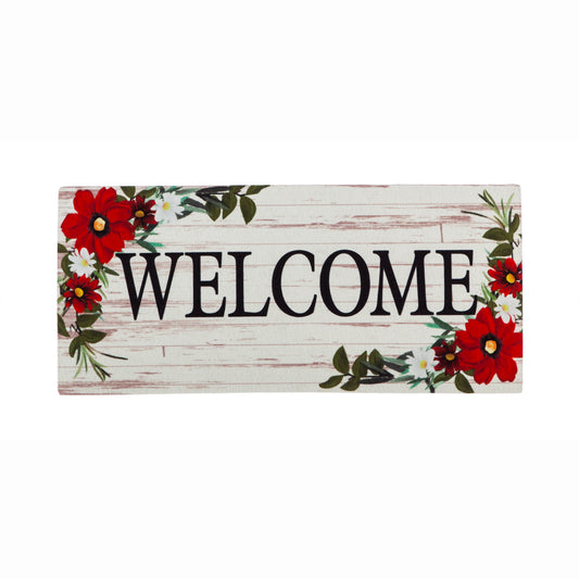 Christmas Floral Welcome Mat