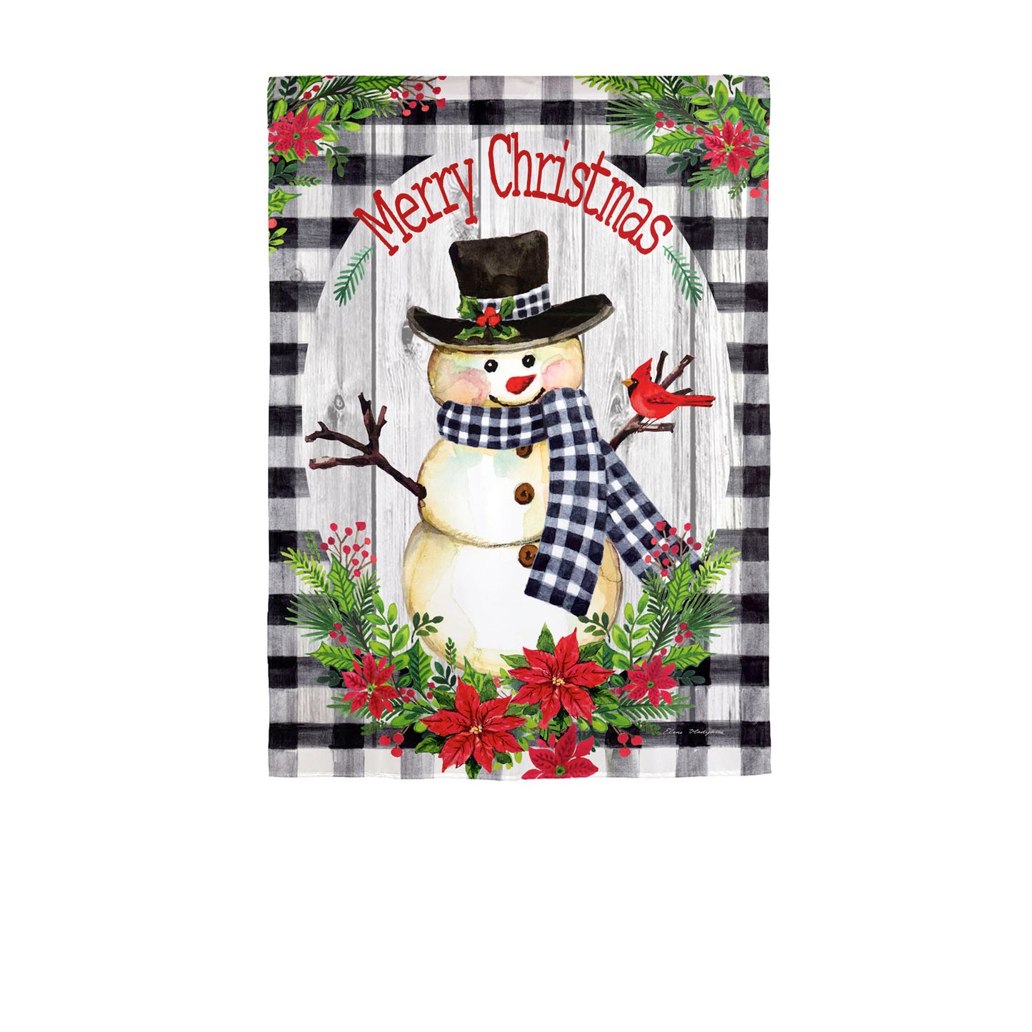 Garden Flag Christmas Snowman