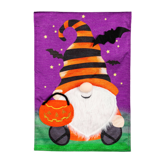 Garden Flag Halloween Gnome