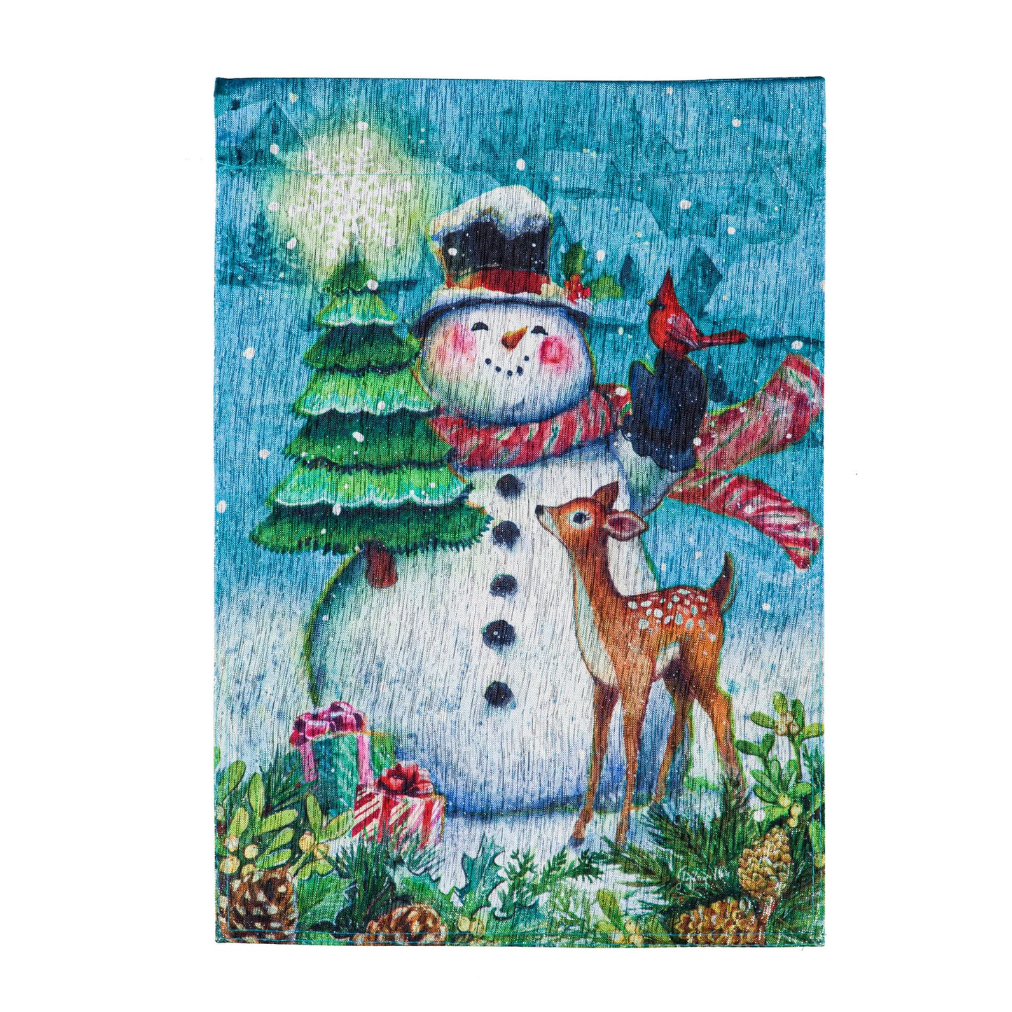 Snowman Village Garden Flag