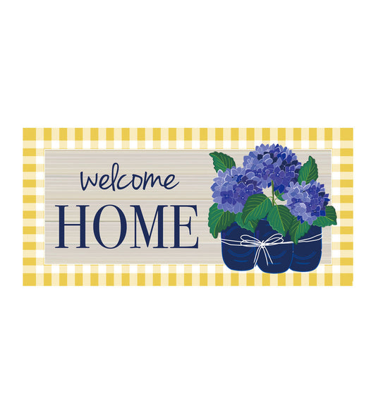 Mat Welcome Home Hydrangeas