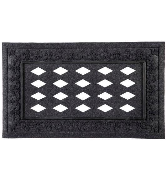 Mat Tray Black Scroll