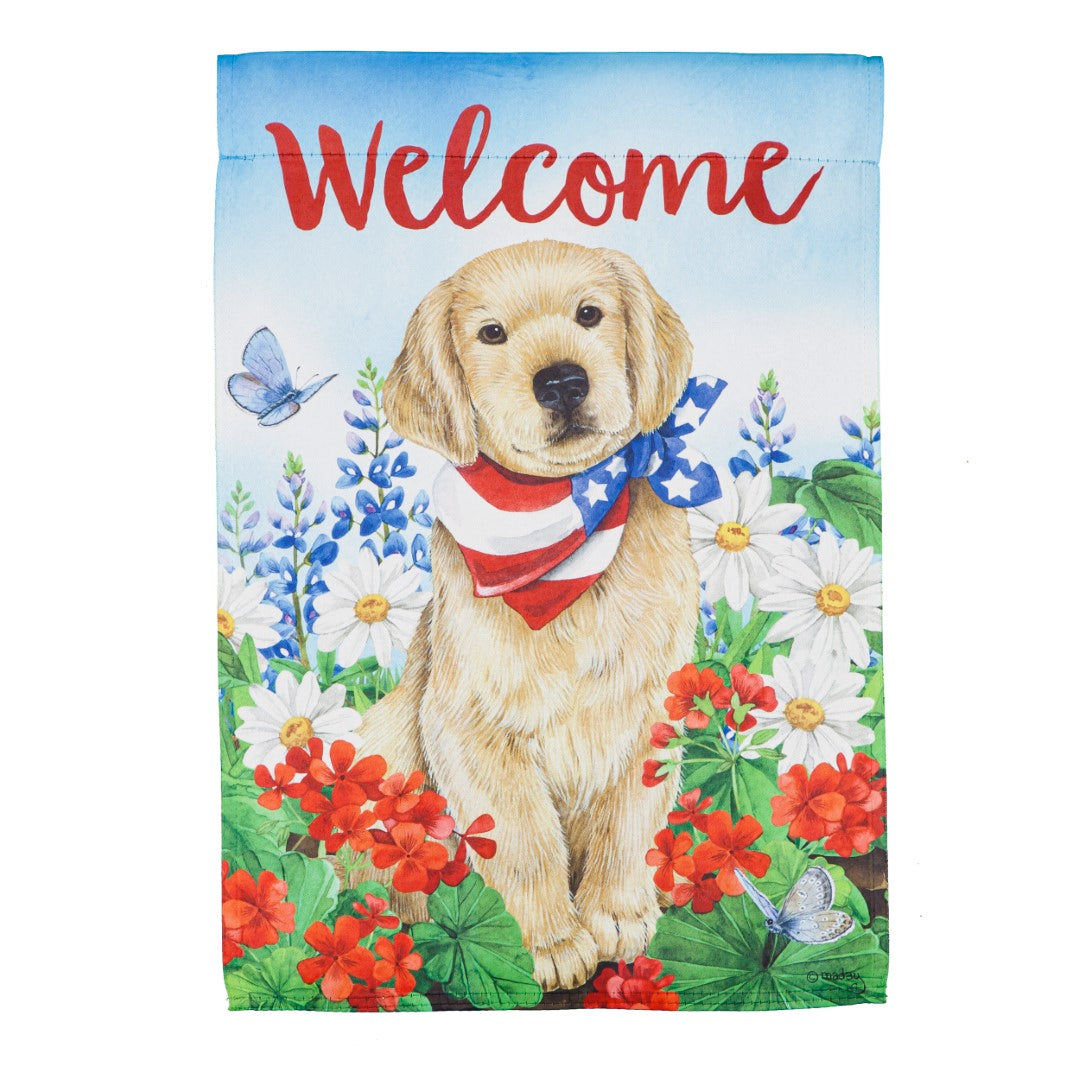 Garden Flag Summer Patriotic Dog