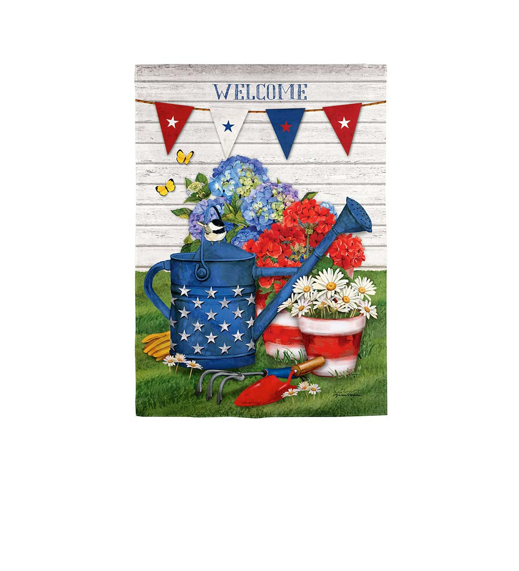 Garden Flag Summer Patriotic Gardening