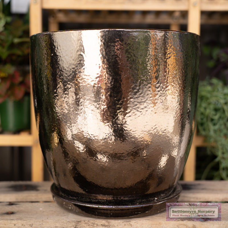 Short Egg' Garden Pots - Bronze