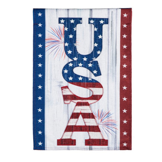 Garden Flag USA Fireworks