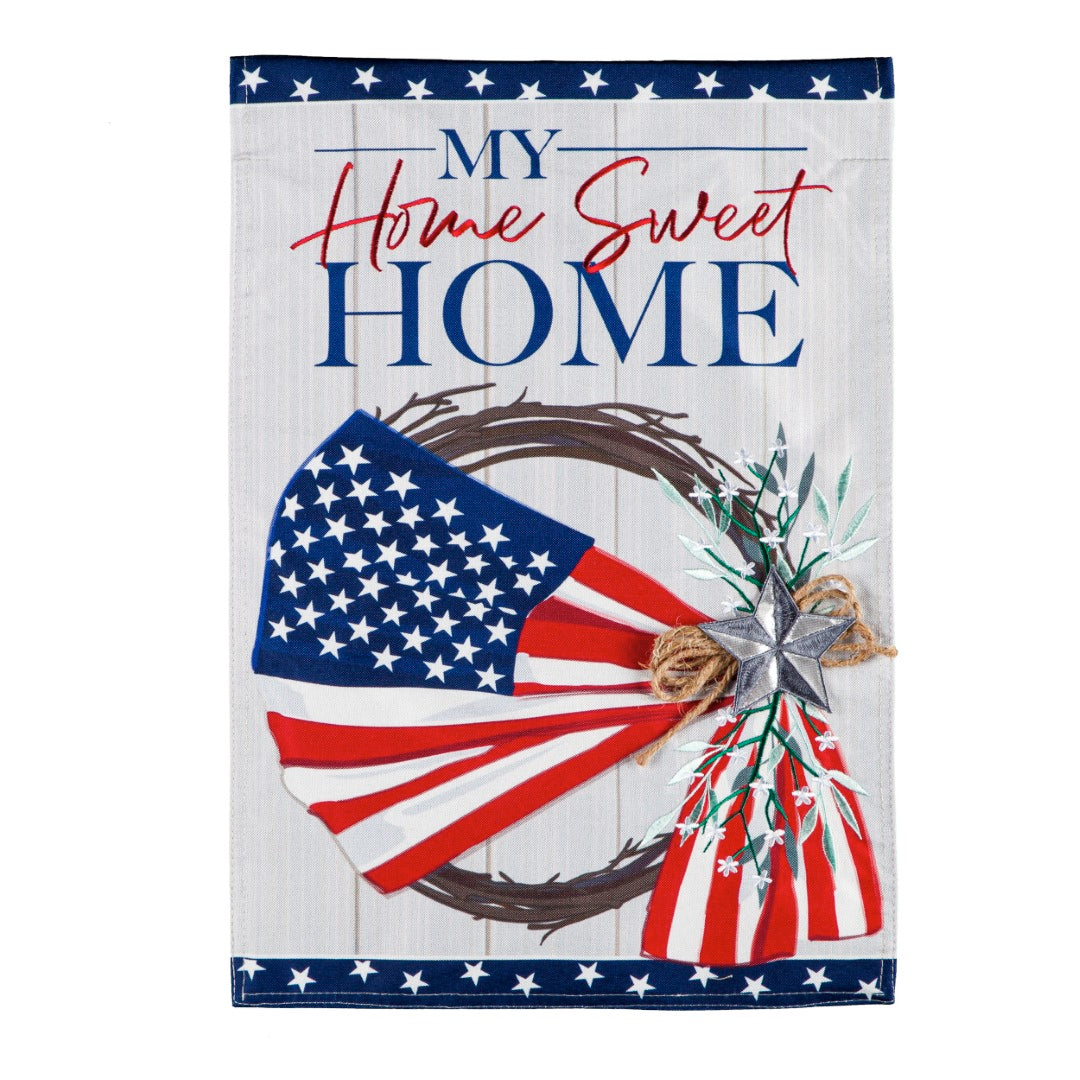 Garden Flag American Wreath