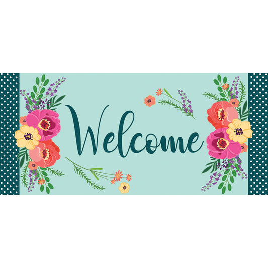 Mat Floral Welcome