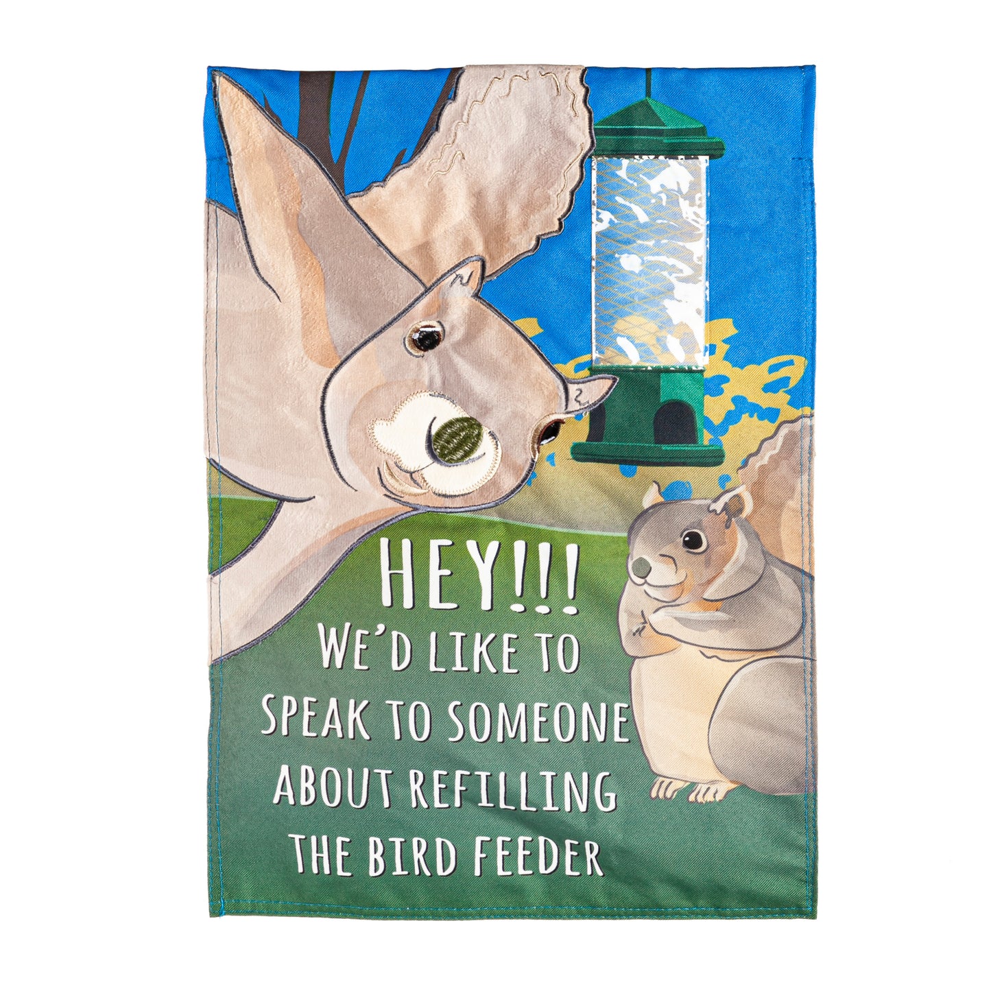 Garden Flag Fall Squirrel Feeder