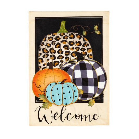 Garden Flag Fall Mixed Print Pumpkins