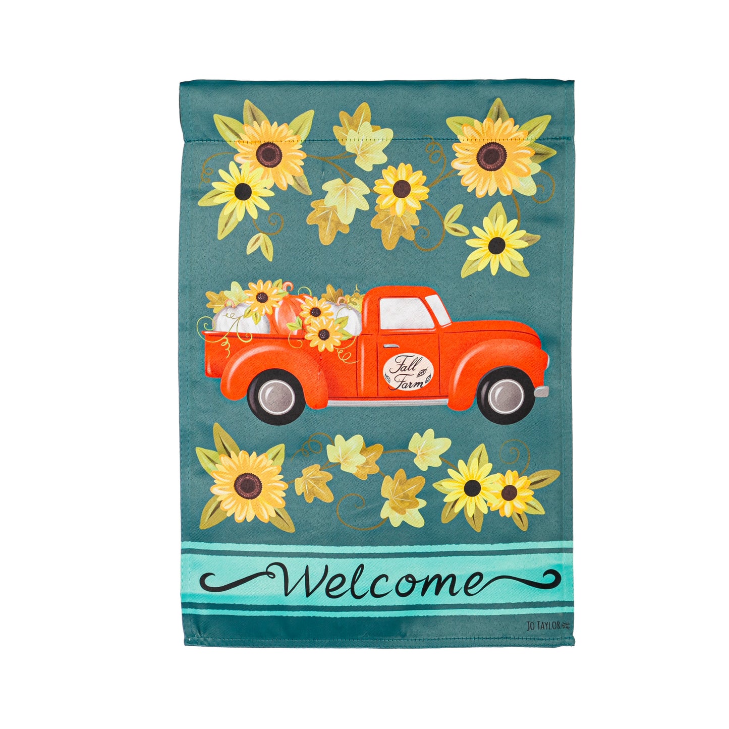 Garden Flag Fall Sunflower Truck