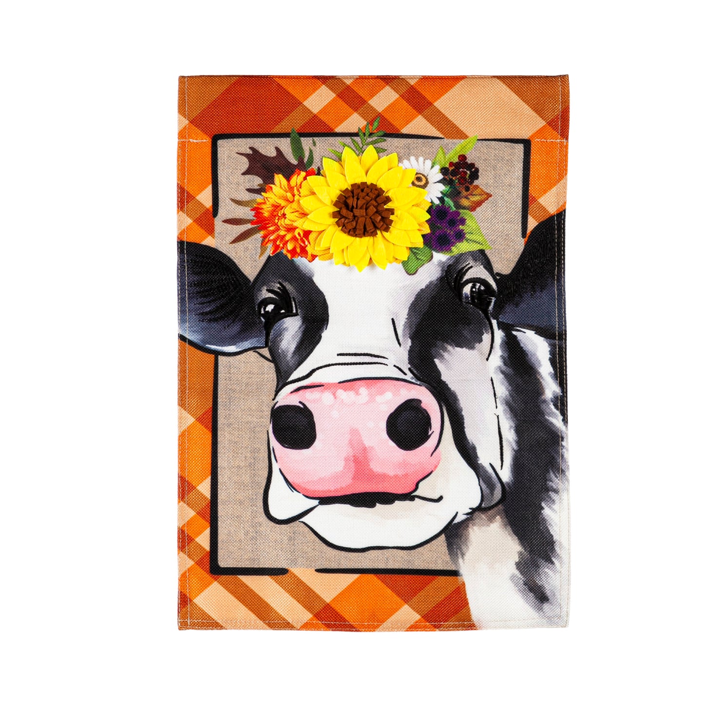 Garden Flag Fall Cow