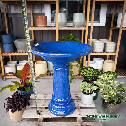 Birdbath Set Classic Blue 16x21