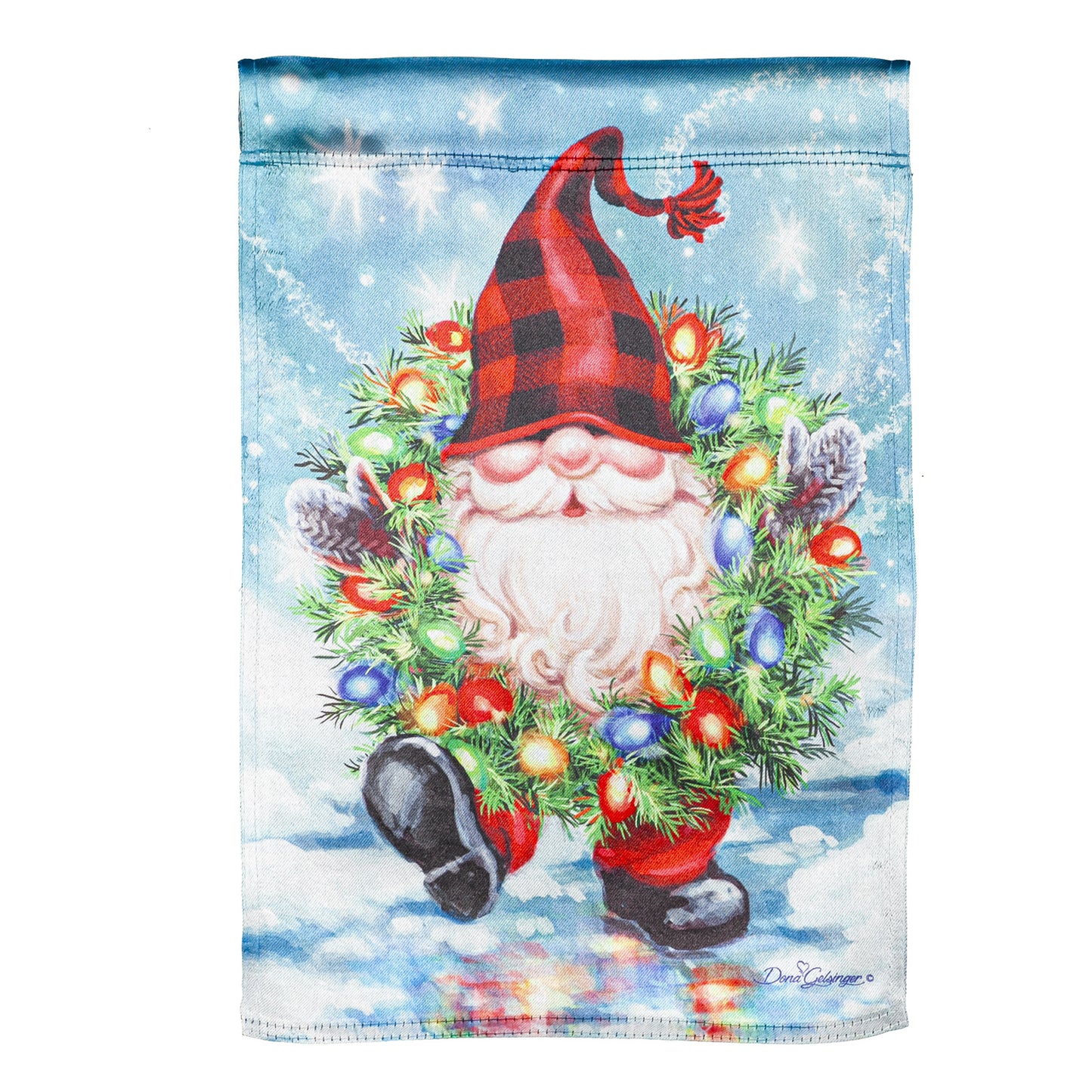 Garden Flag Christmas Gnome