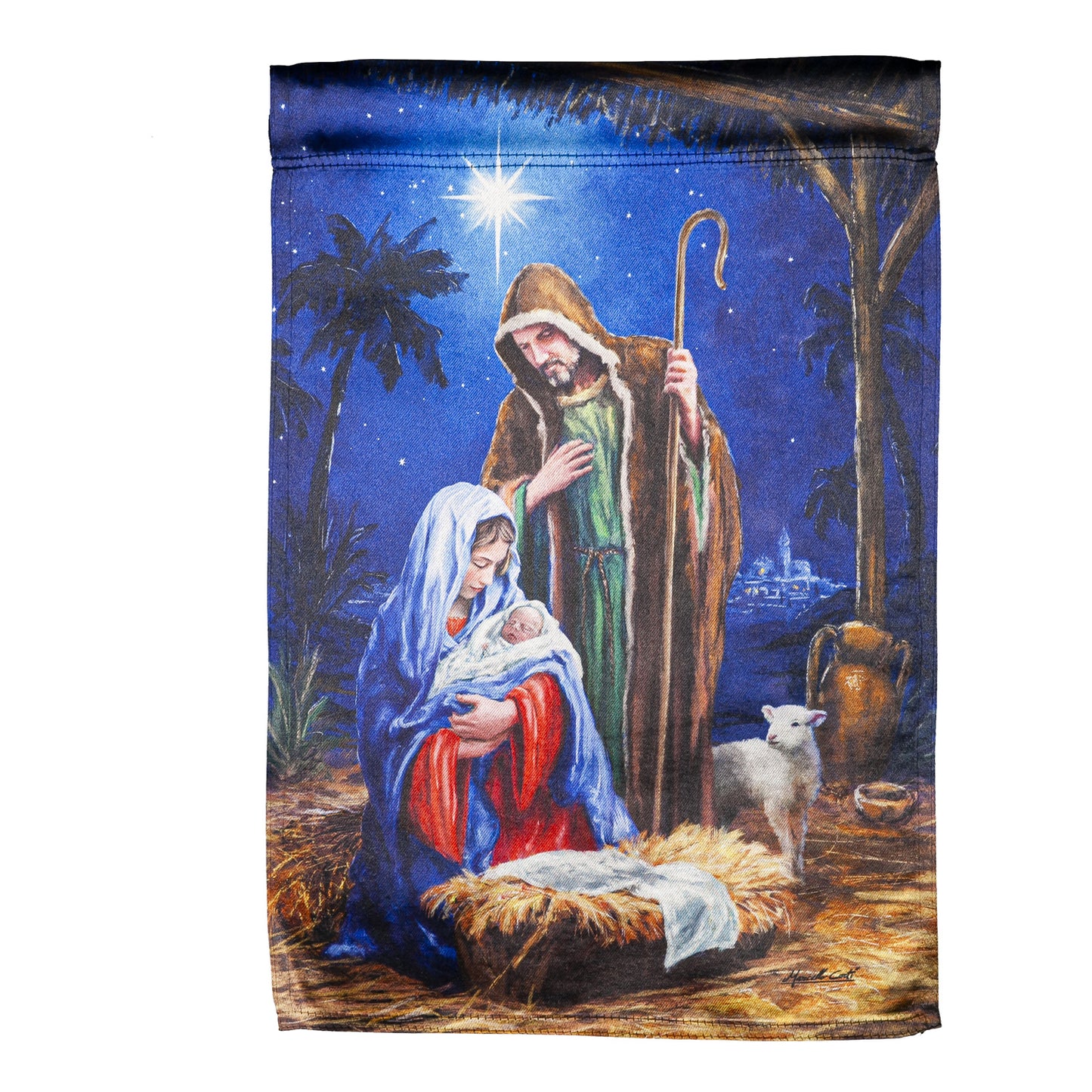 Garden Flag Christmas Holy Night