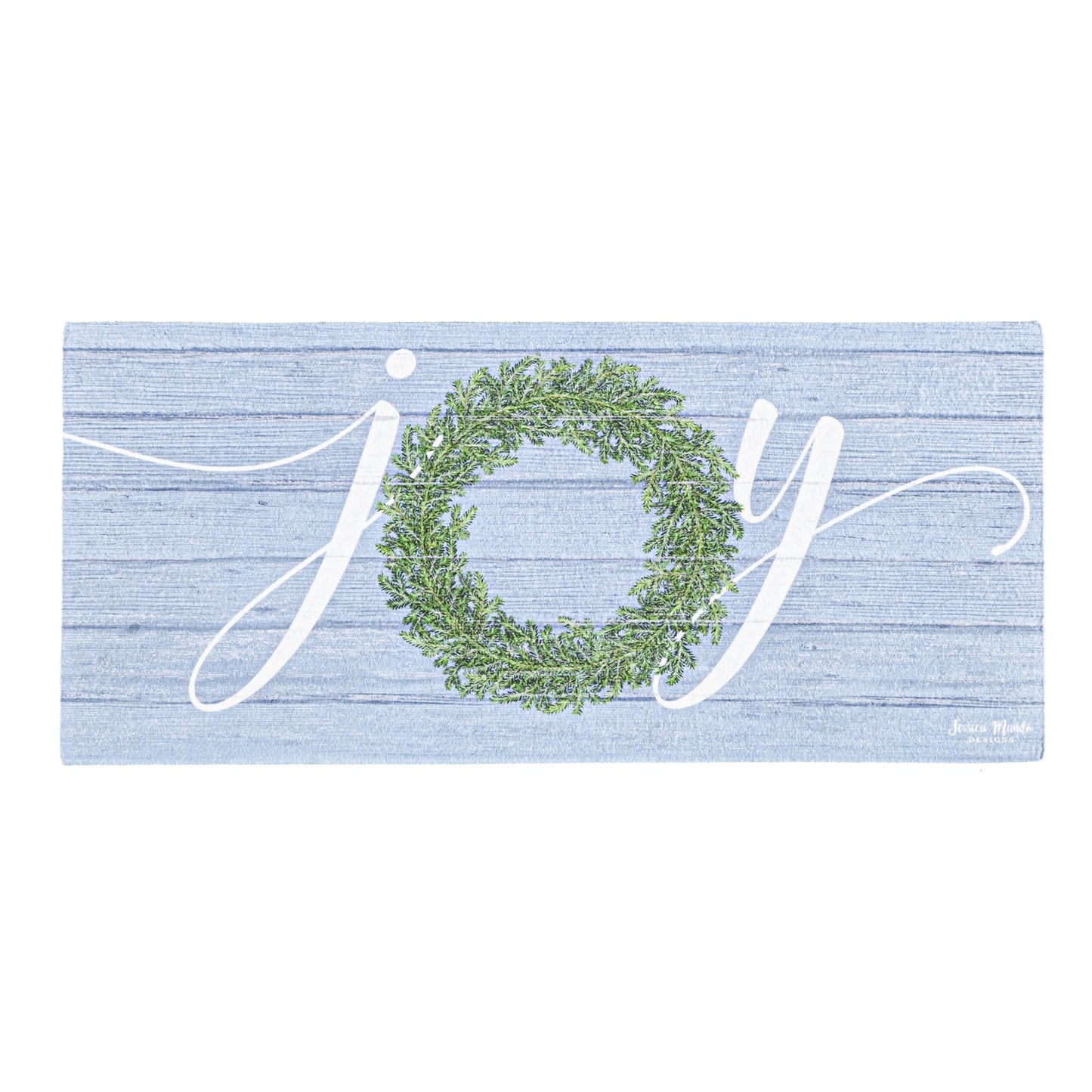 Christmas Joy Wreath Welcome Mat