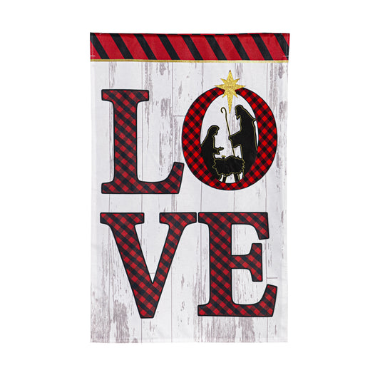 House Flag Christmas Nativity Love