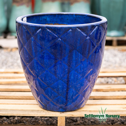 Pottery Pineapple Planter XL 20 Blue