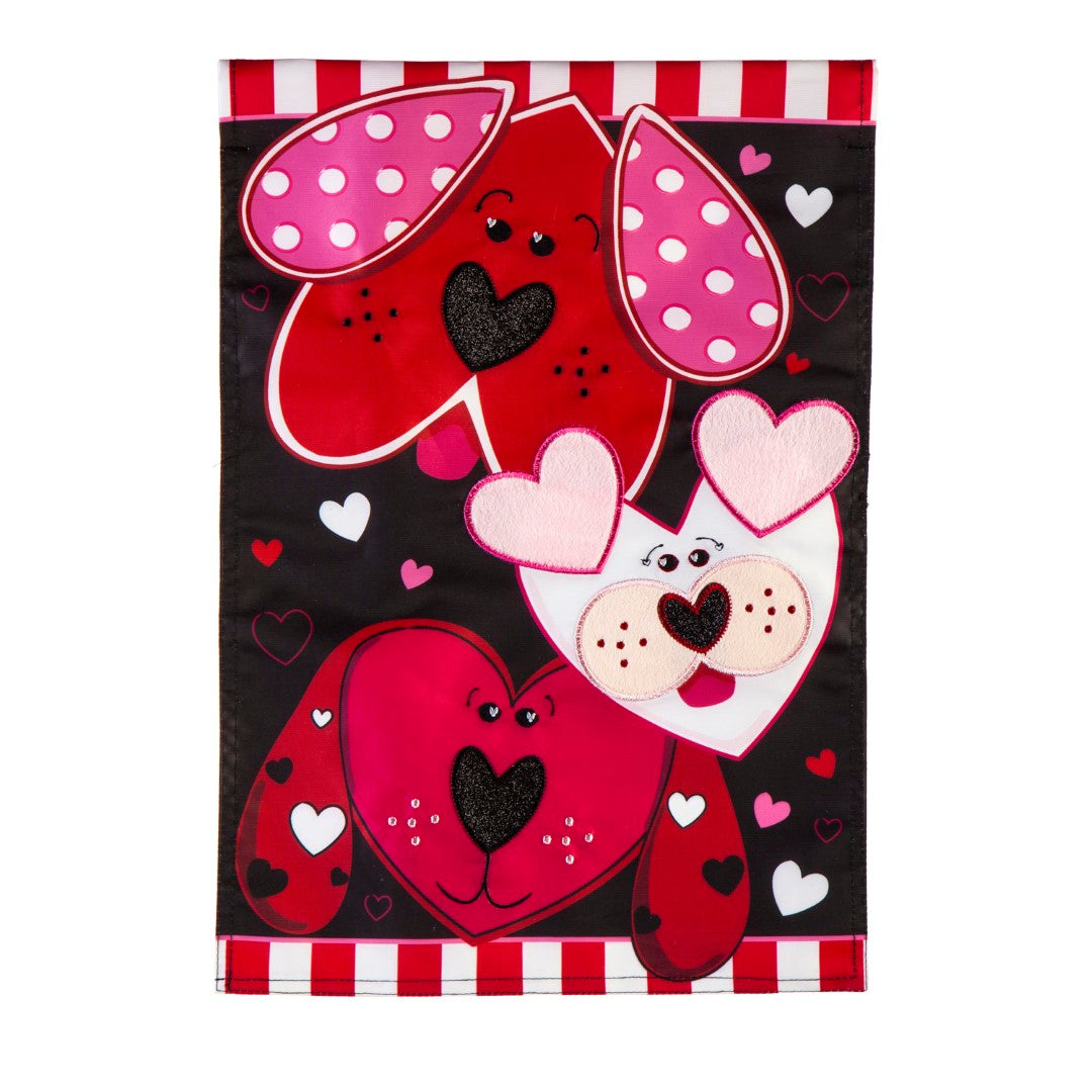 Garden Flag Spring Puppy Love