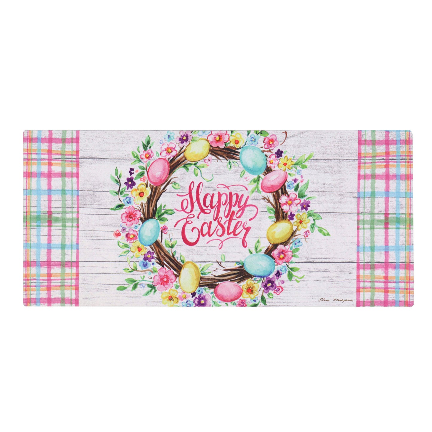 Mat Easter Floral Wreath