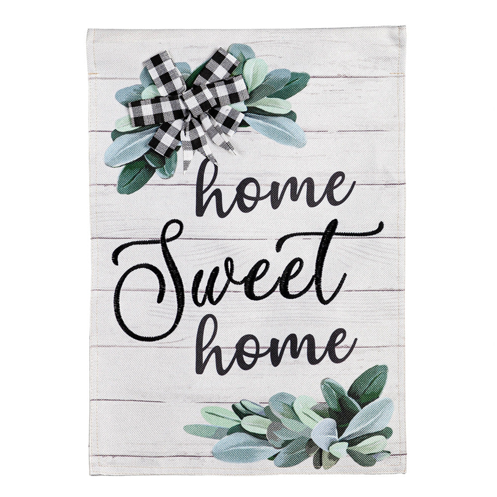 Spring Home Sweet Home Eucalyptus Garden Flag