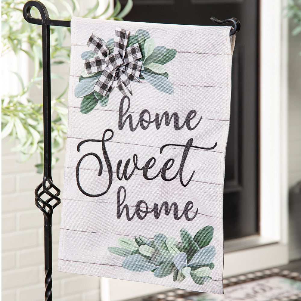 Spring Home Sweet Home Eucalyptus Garden Flag