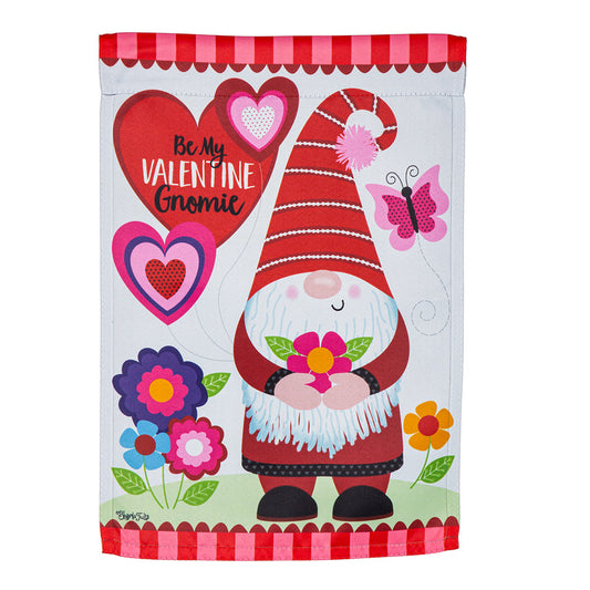 Garden Flag Valentines Gnome