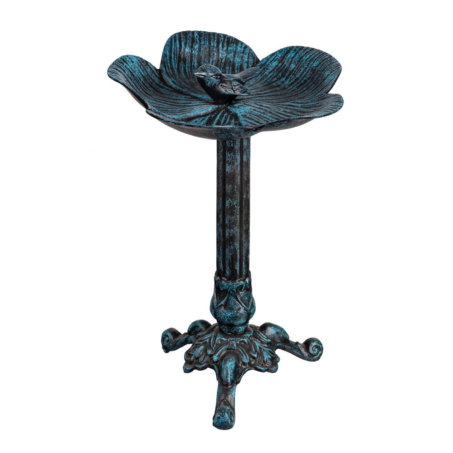 Metal Blue Bird Bath 11