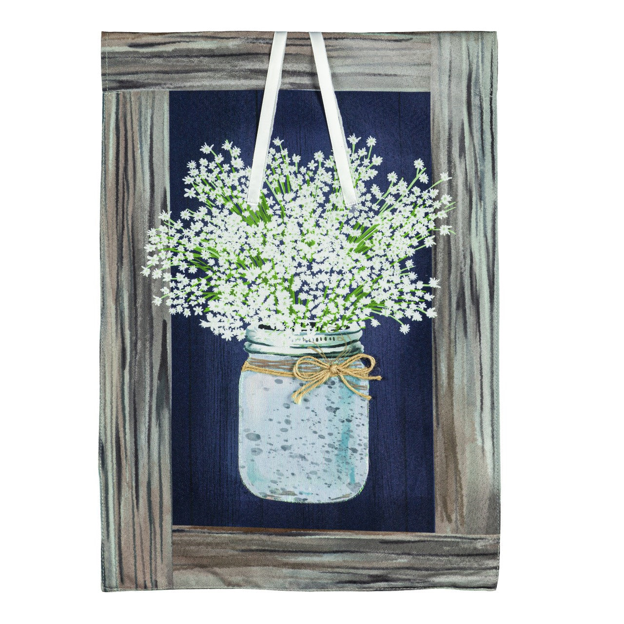 Garden Flag Spring Hanging Mason Jar