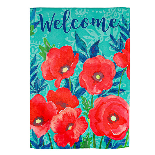 Garden Flag Red Poppies