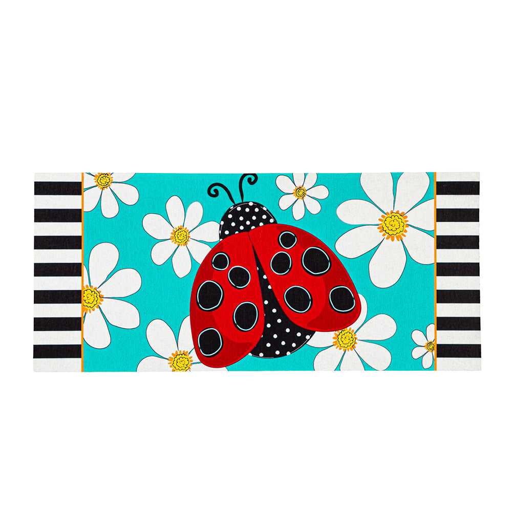 Mat Ladybug with Daisies