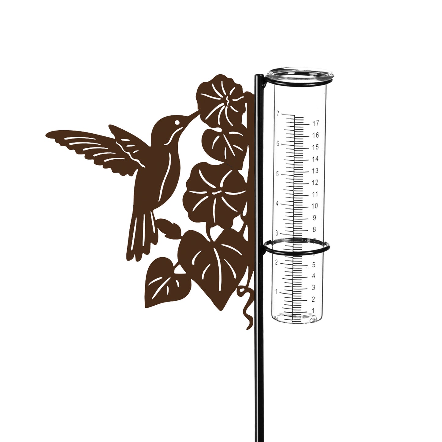 Garden Decor Rain Gauge Hummingbird