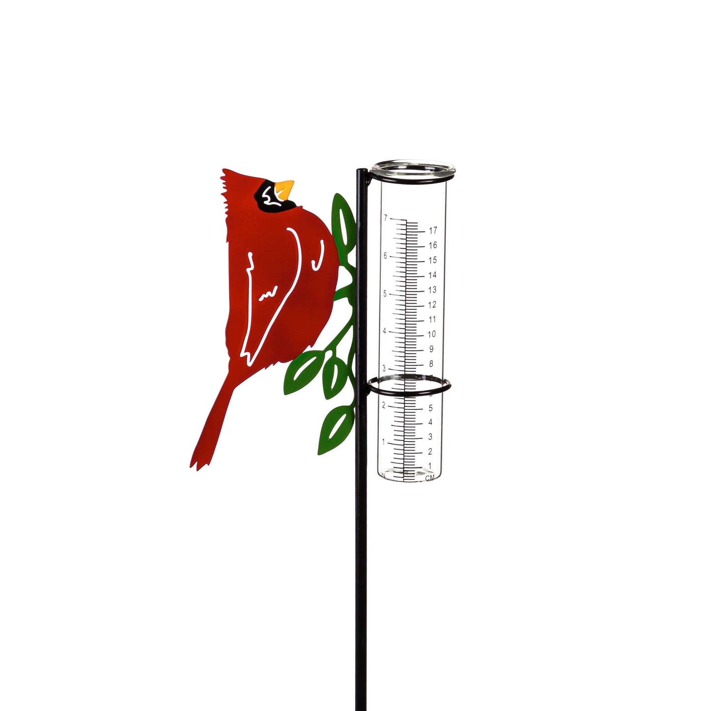 Garden Decor Rain Gauge Songbird