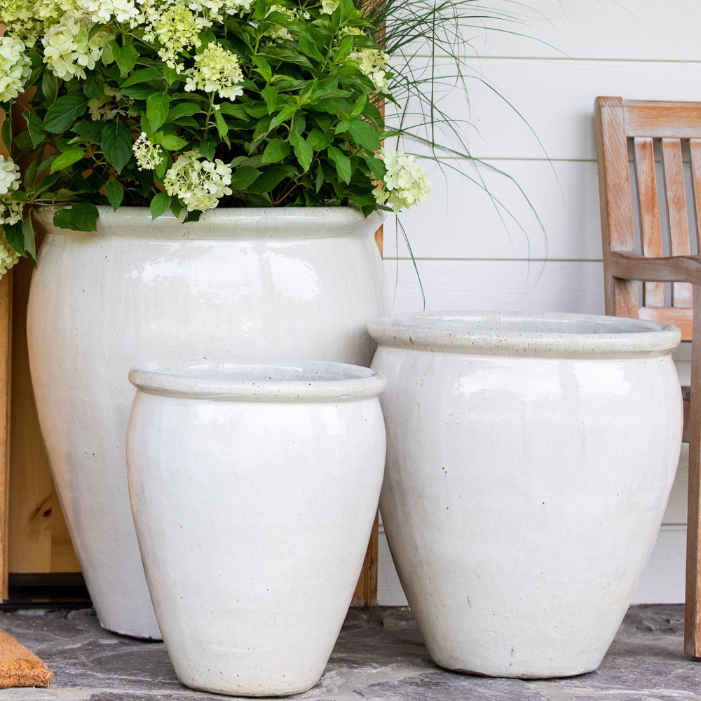 Pottery Water Jar Small 19 White