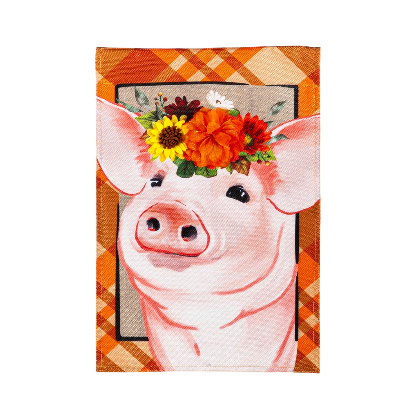 Garden Flag Fall Pig