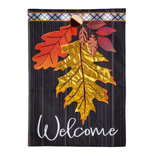 Garden Flag Fall Welcome Leaves