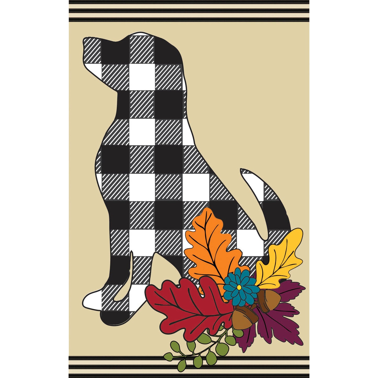 Garden Flag Fall Dog