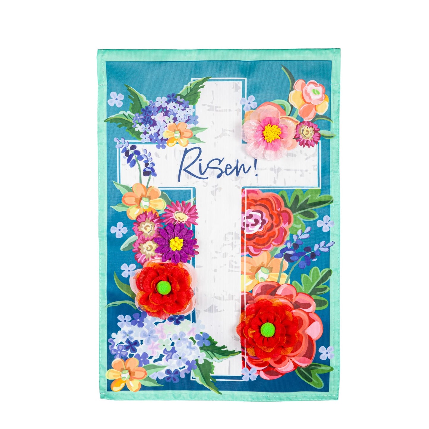 Garden Flag Spring Easter Cross