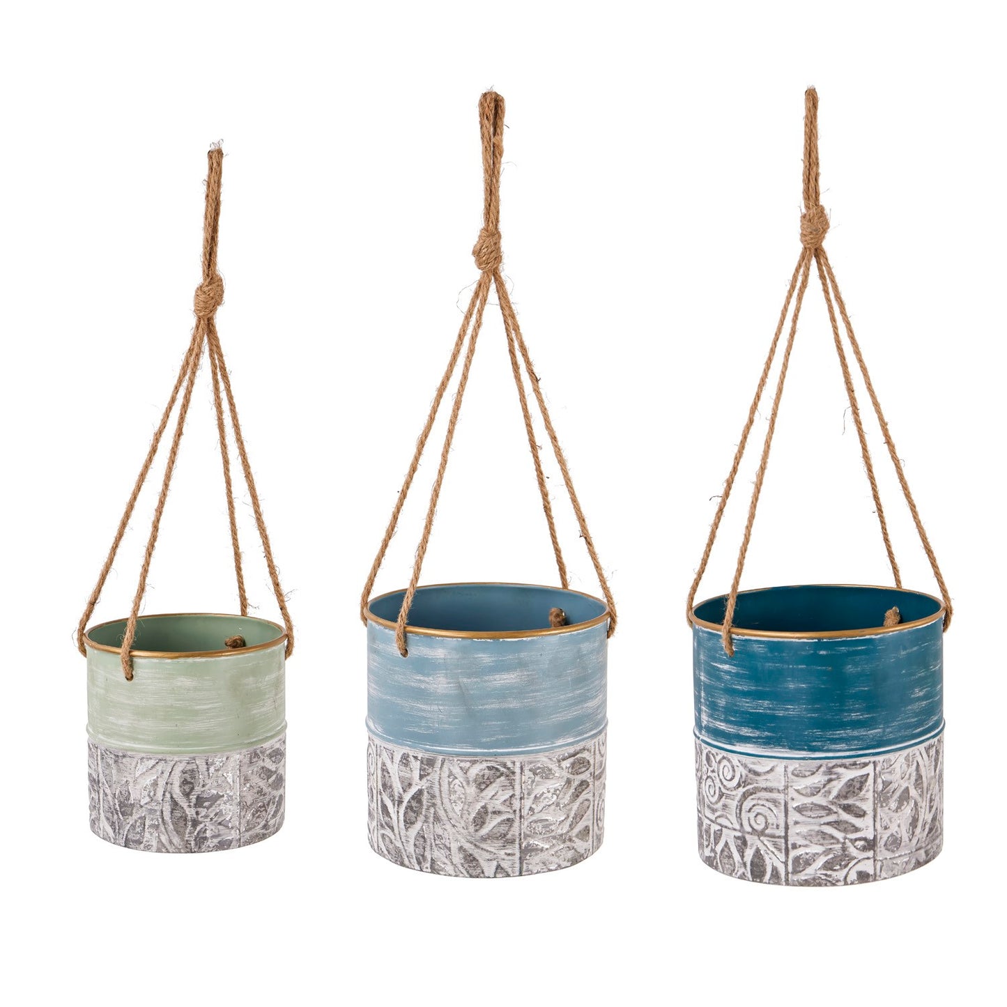 Hanging Metal Pot 8.5 Dark Blue