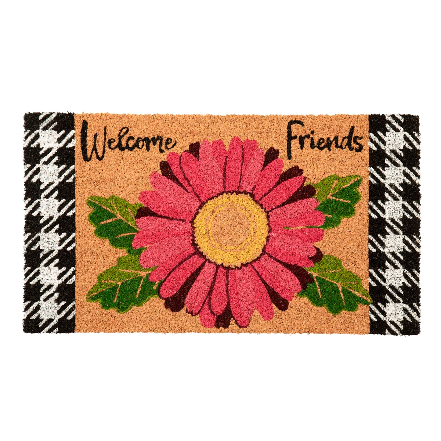 Gerbera Daisy Welcome Friends Coir Mat