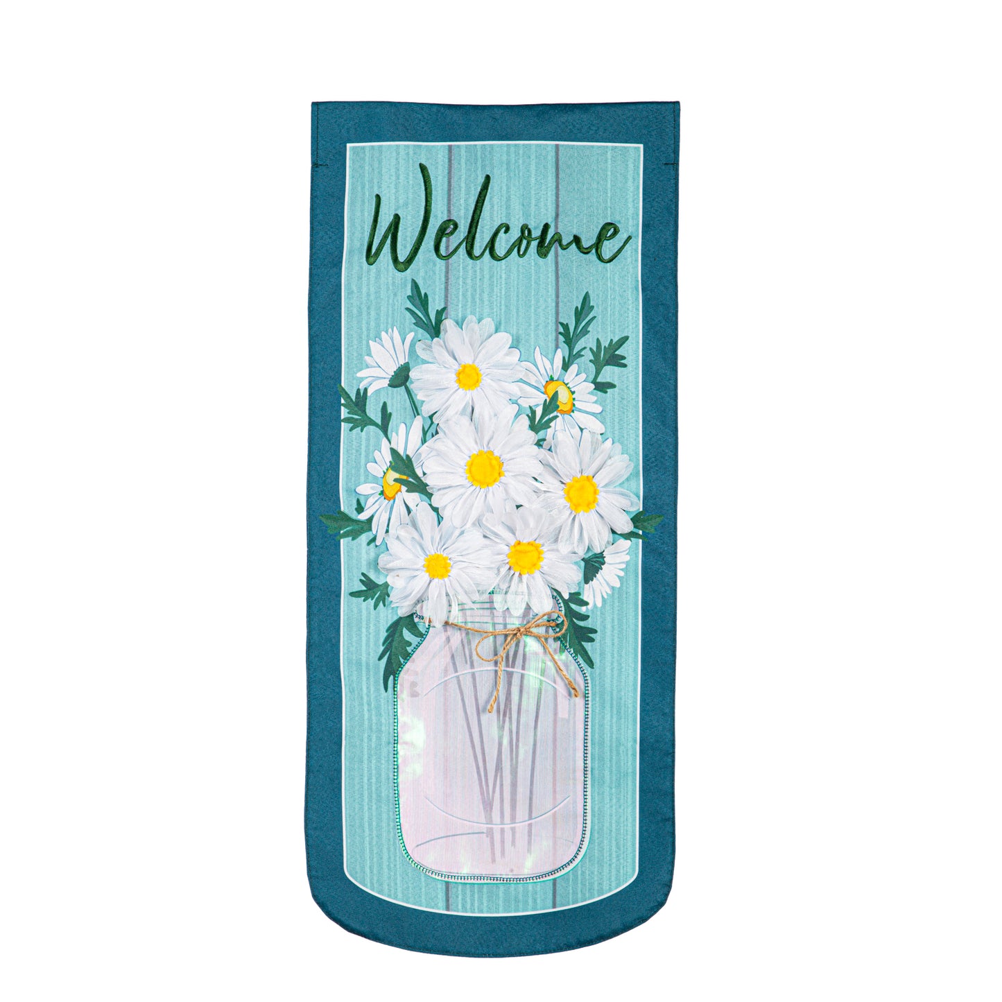 Garden Flag Daisies Welcome Bouquet