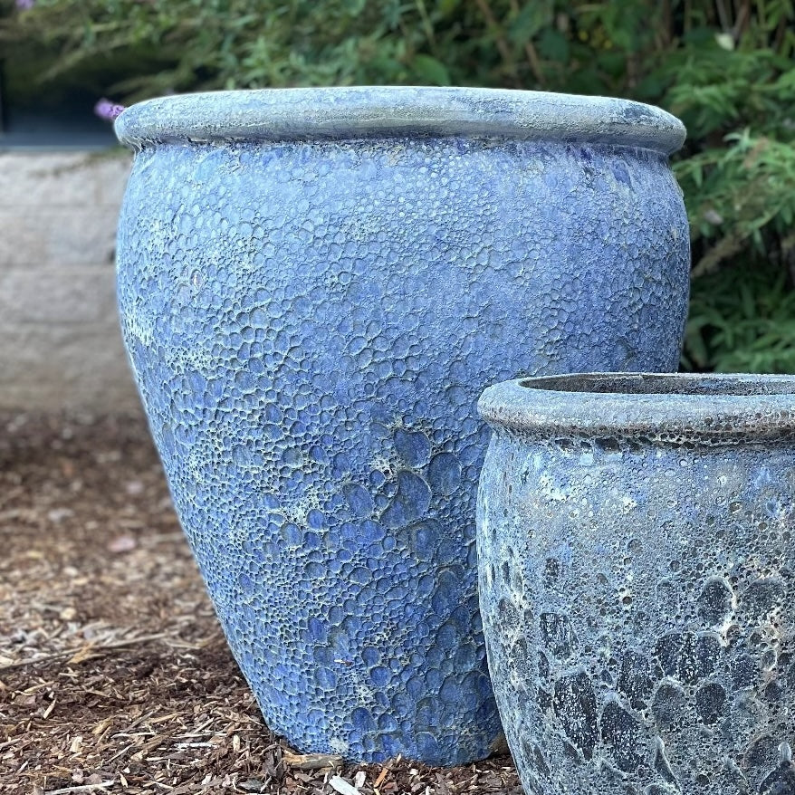 Pottery Water Jar Large 25 Blue