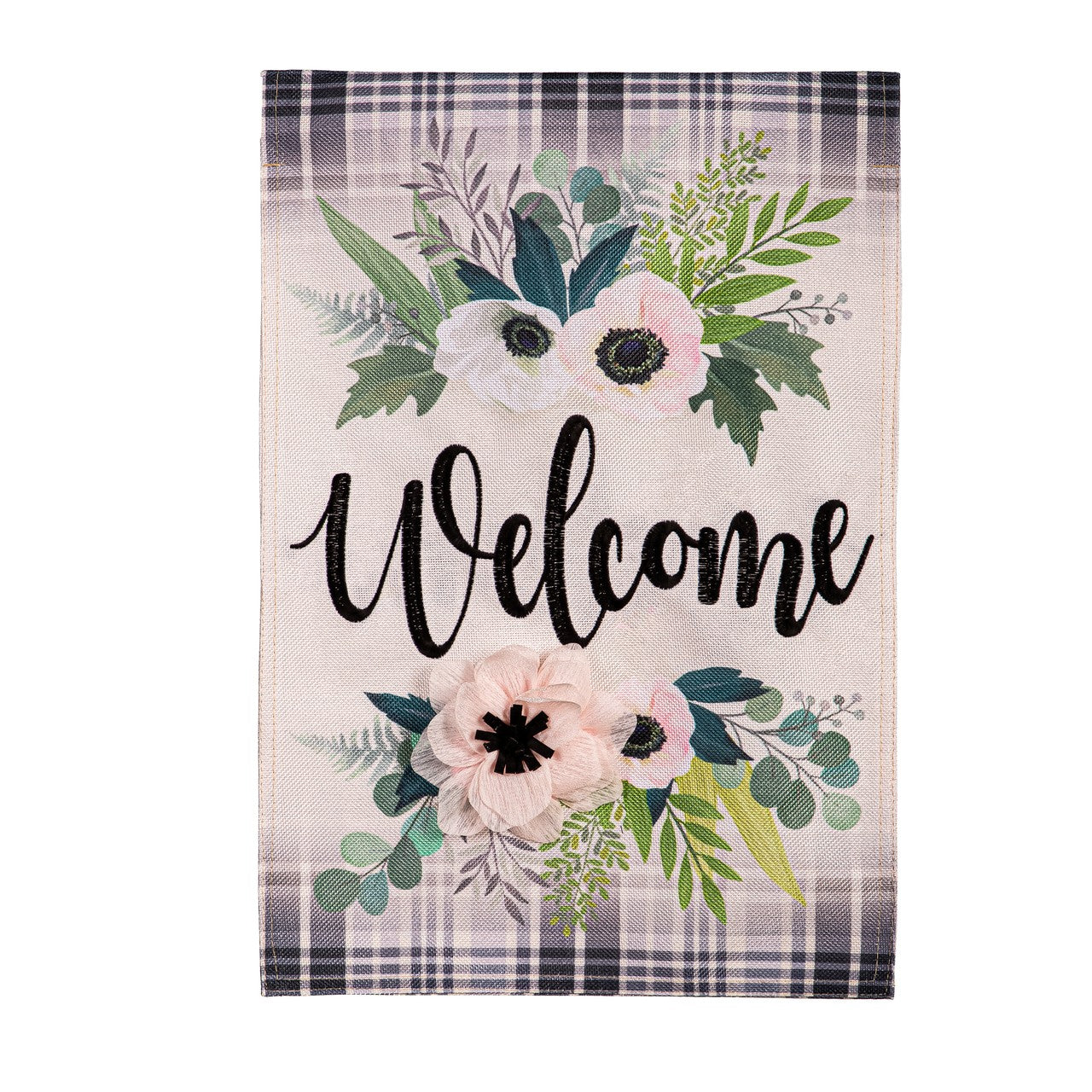 Garden Flag Summer Beautiful Floral Welcome