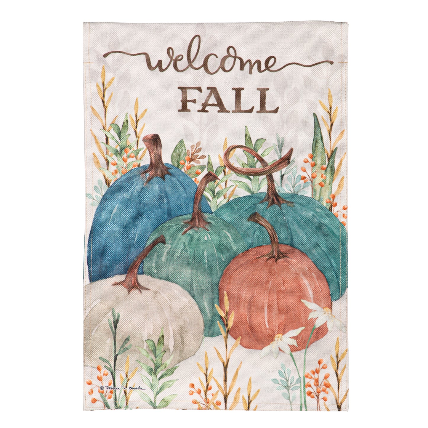 Garden Flag Fall Pumpkins Burlap