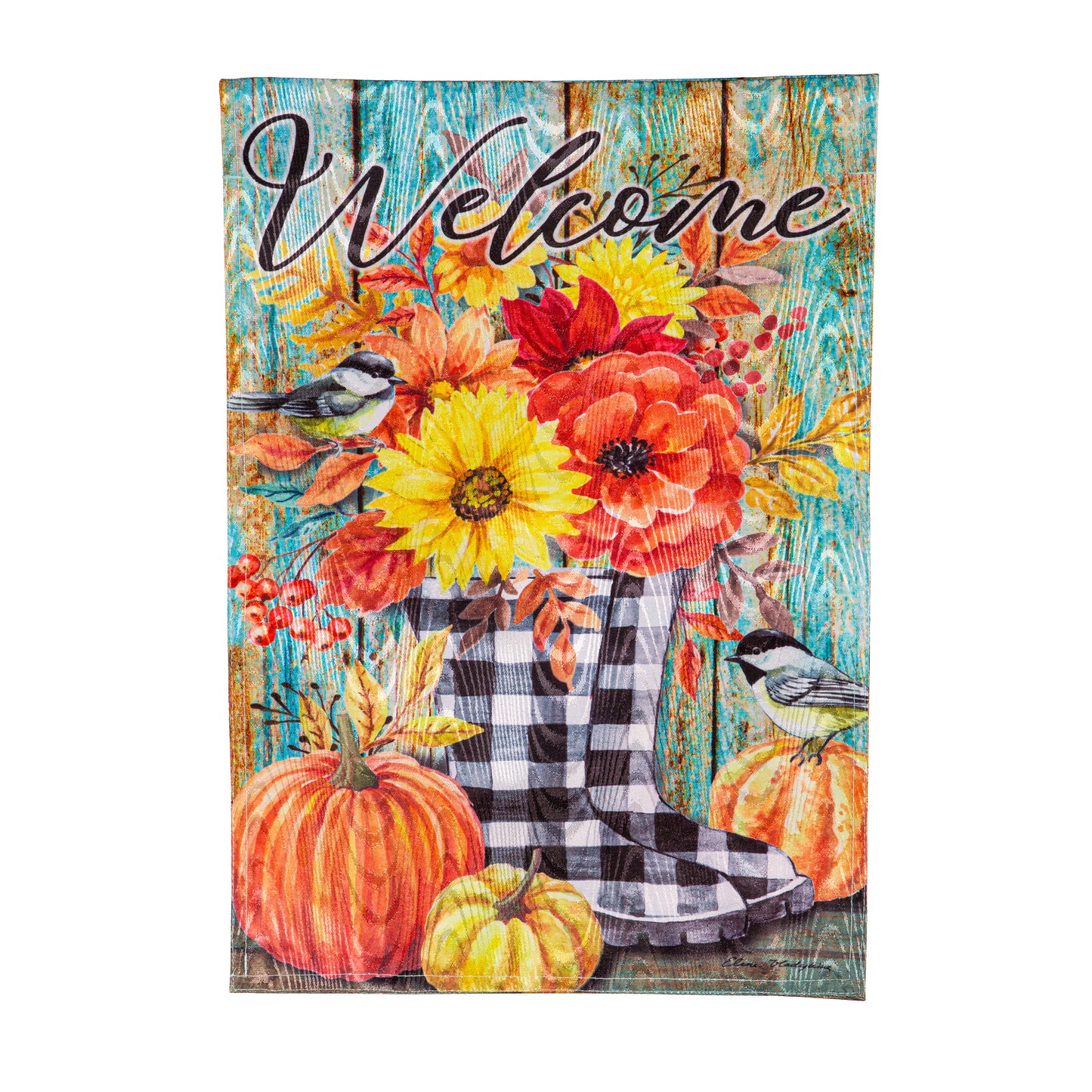 Garden Flag Fall Welcome Boots