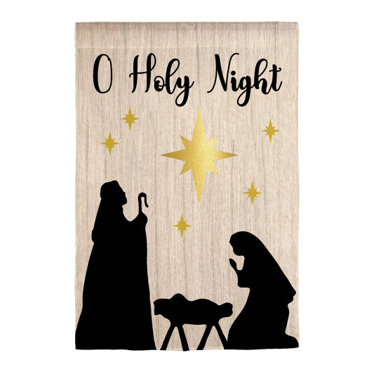 Garden Flag Christmas Nativity Silhouette