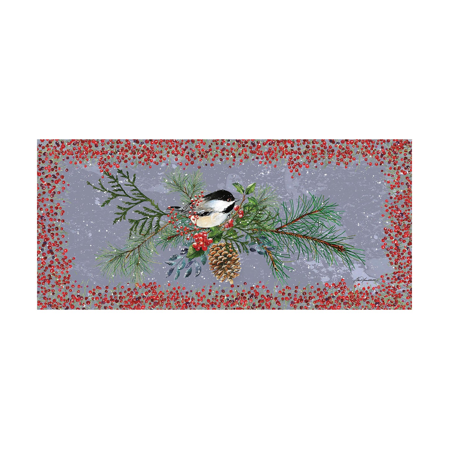 Christmas Chickadee Dee Dee Mat