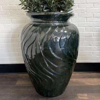 Pottery Spinnaker Jar Green