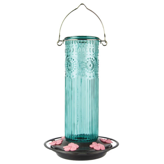 Hummingbird Feeder Teal Antique 28oz