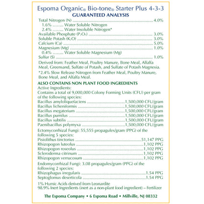 Bio-Tone Starter Plus Starter Fertilizer